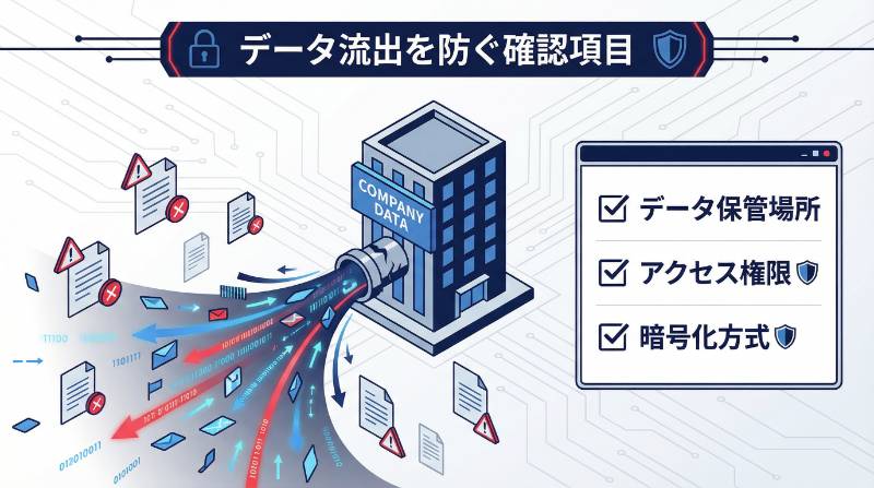自社のデータが適切に管理されず流出する