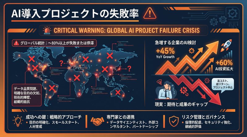 AI導入プロジェクトの失敗率はどれくらいか