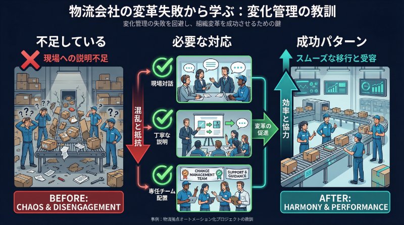 現場へのチェンジマネジメントが不足している
