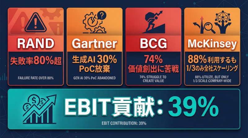 世界のAI導入プロジェクト、80%が期待した成果を出せていない