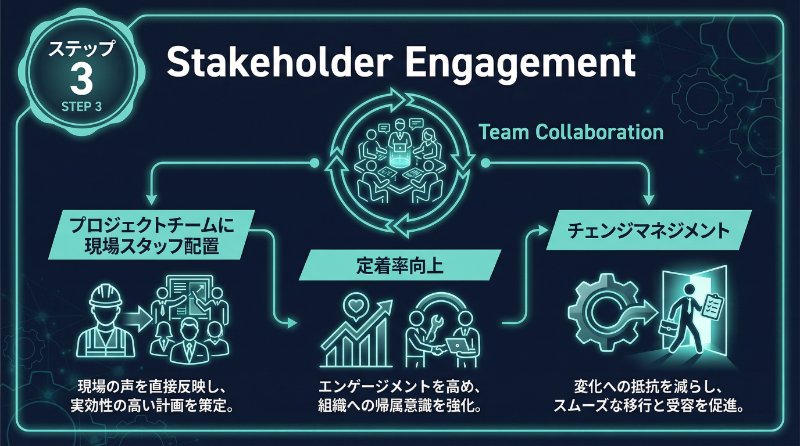 現場を巻き込んだ体制を構築する