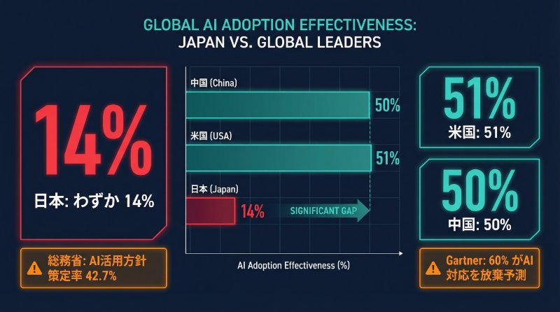 日本企業の生成AI活用、効果実感はわずか14%