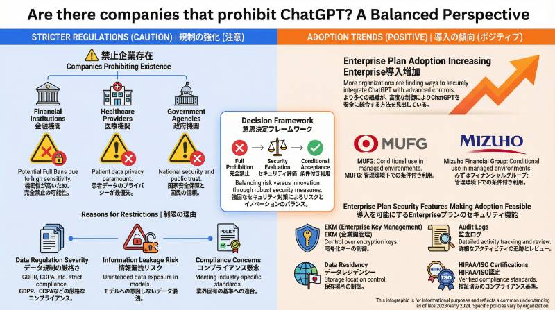 ChatGPTを禁止している企業はありますか？