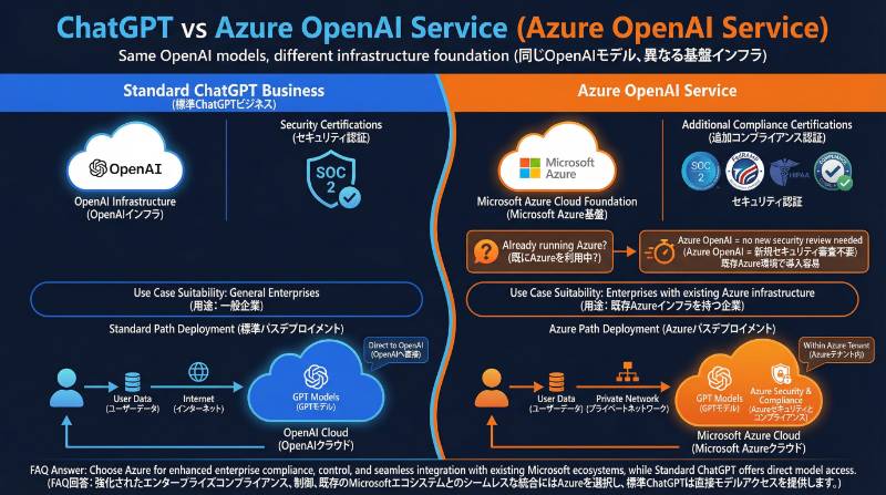 Azure OpenAI Serviceとの違いは何ですか？
