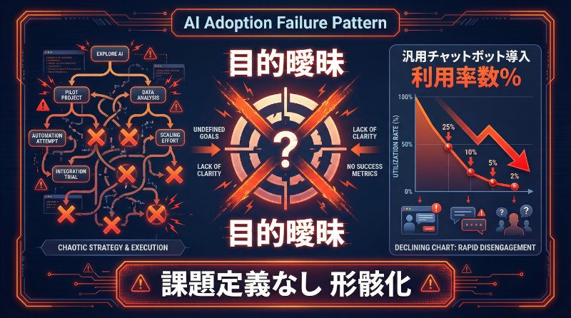 目的が曖昧なまま「とりあえずAI」で形骨化