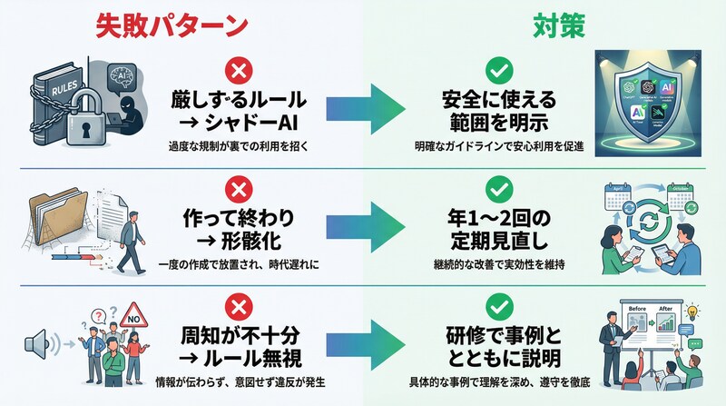 ガイドライン運用の失敗パターンと対策
