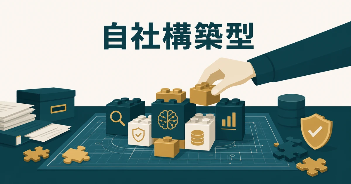 失敗しない「社内FAQ・RAGツール」の選び方とおすすめサービス【2026年最新】の「自社構築型｜独自要件・統制重視の企業向け」に対応する見出し画像