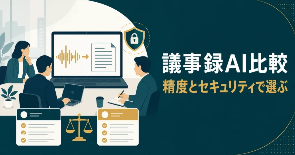 議事録AIツール比較｜「精度」と「セキュリティ」で選ぶおすすめ8選