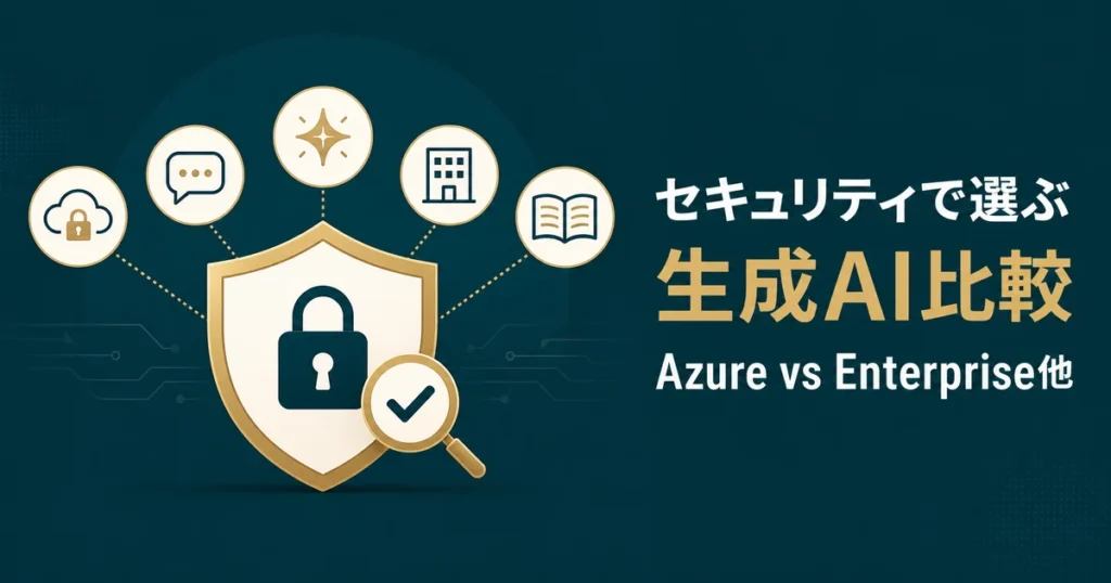 生成AIのセキュリティを比較して法人向けサービスを選ぶ記事のアイキャッチ