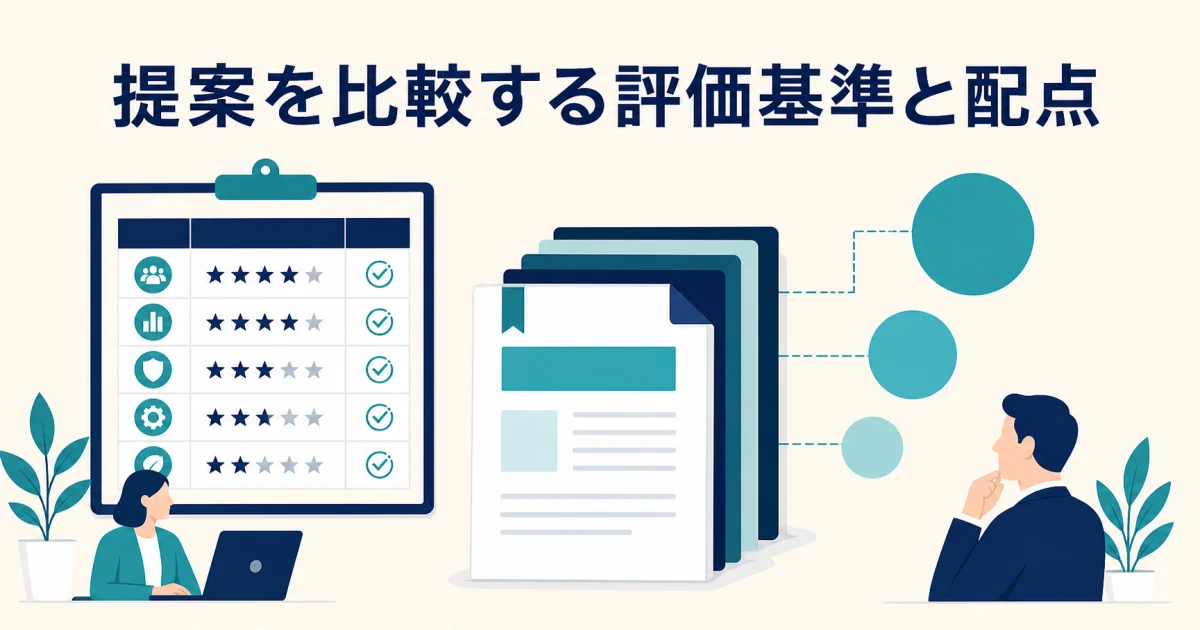 提案を比較する評価基準と配点 提案を比較する評価基準と配点