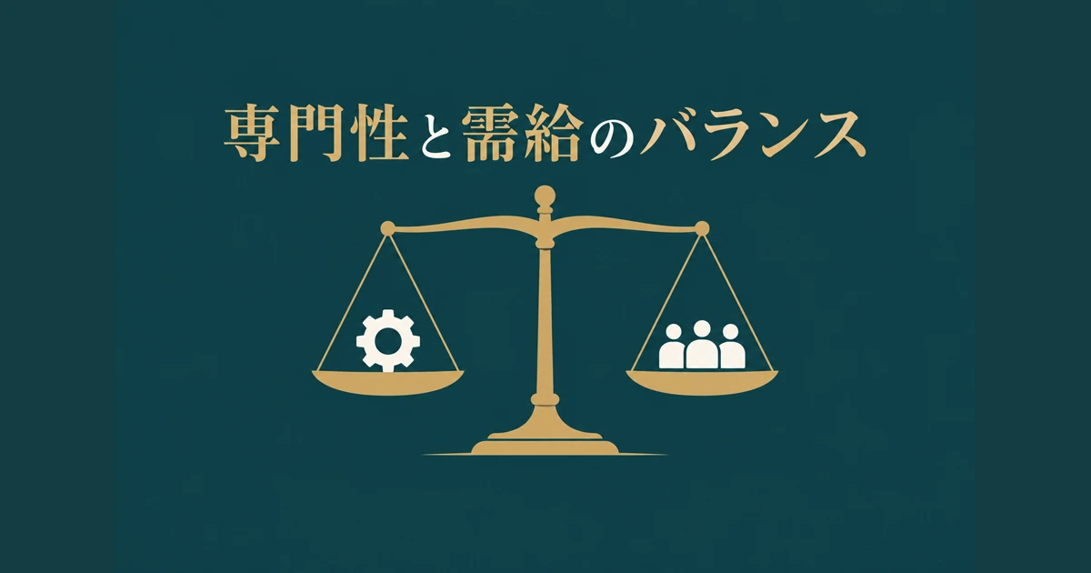 単価が高くなる理由（専門性と需給）