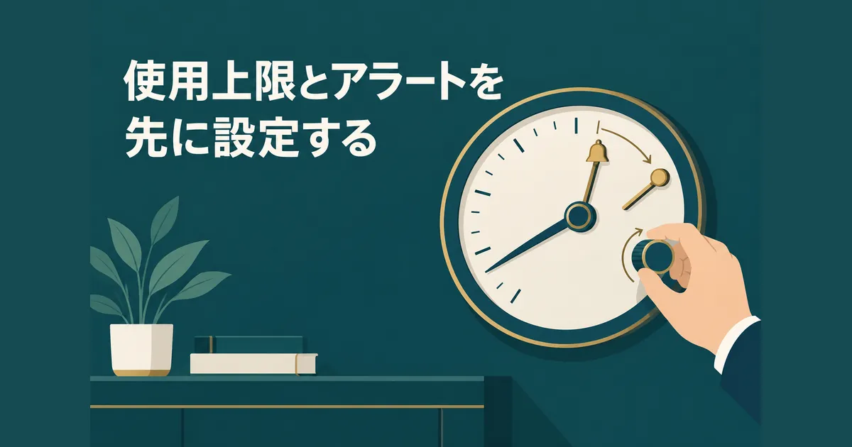 AI導入の隠れコスト12項目｜ランニングコストを見越した年間予算の組み方｜使用上限とアラートを先に設定する