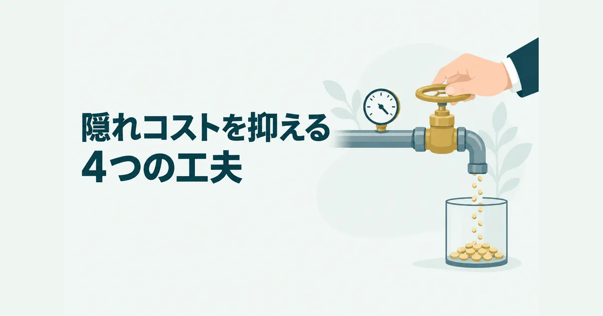 AI導入の隠れコスト12項目｜ランニングコストを見越した年間予算の組み方｜隠れコストを抑える4つの工夫