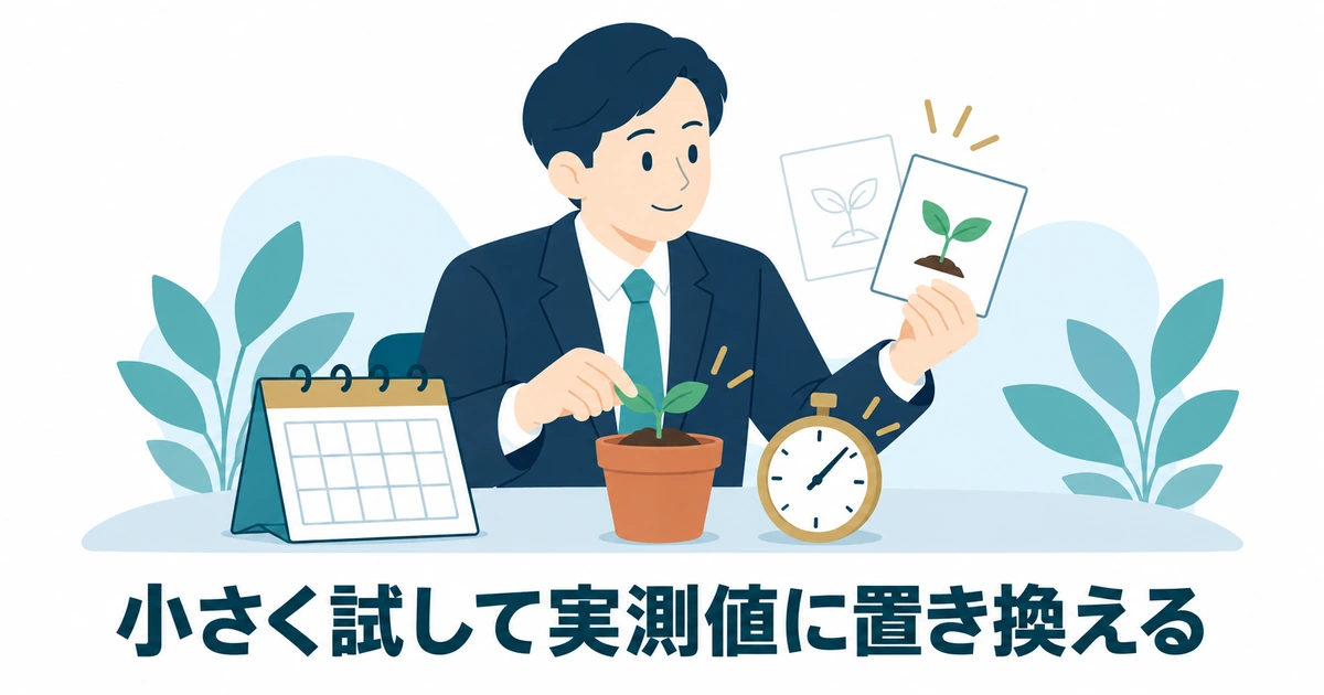 AI導入のROI・費用対効果 計算：小さく試して実測値に置き換える