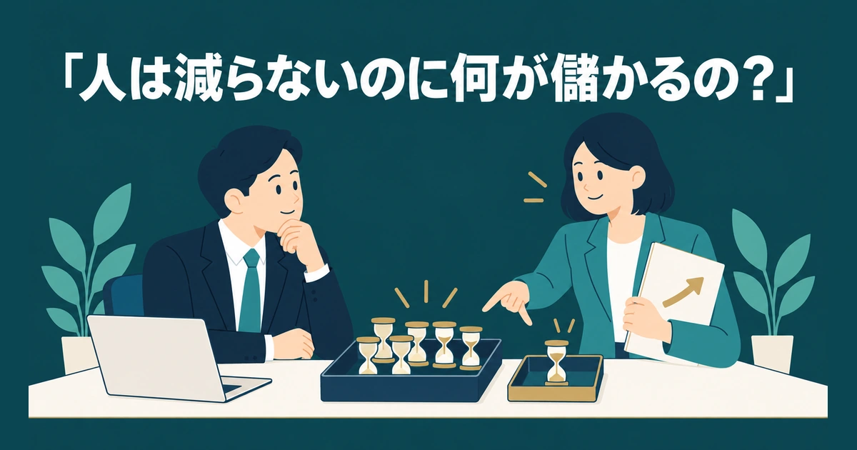 AI導入のROI・費用対効果 計算：「人は減らないのに何が儲かるの？」