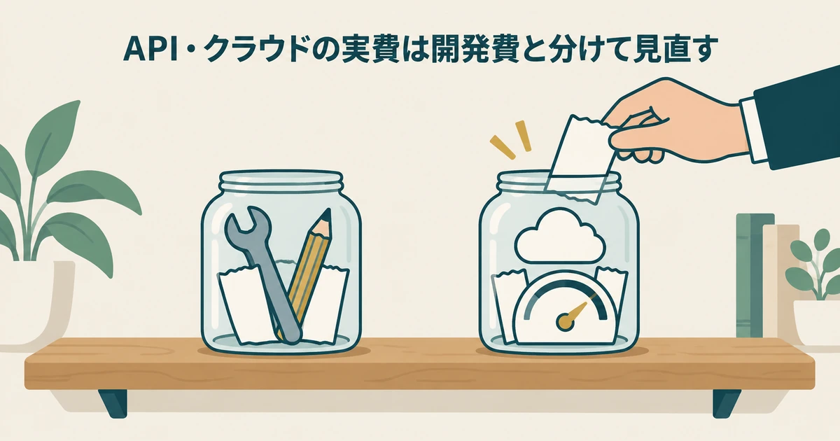 AI導入の見積もり交渉：API・クラウドの実費は開発費と分けて見直す