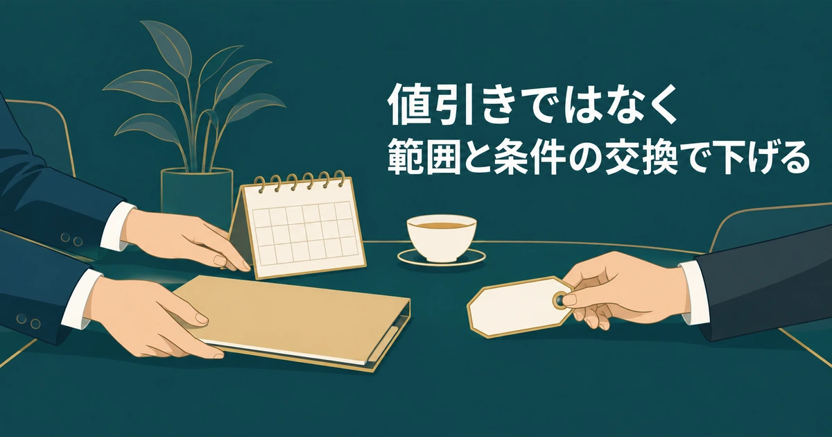 AI導入の見積もり交渉：値引きではなく範囲と条件の交換で下げる