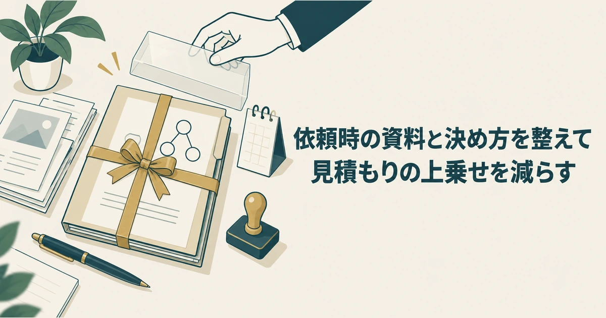 AI導入の見積もり交渉：依頼時の資料と決め方を整えて見積もりの上乗せを減らす
