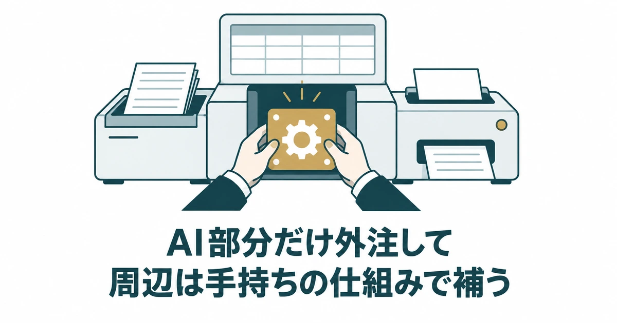 AI導入の見積もり交渉：AI部分だけ外注して周辺は手持ちの仕組みで補う