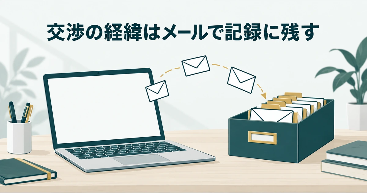 AI導入の見積もり交渉：交渉の経緯はメールで記録に残す